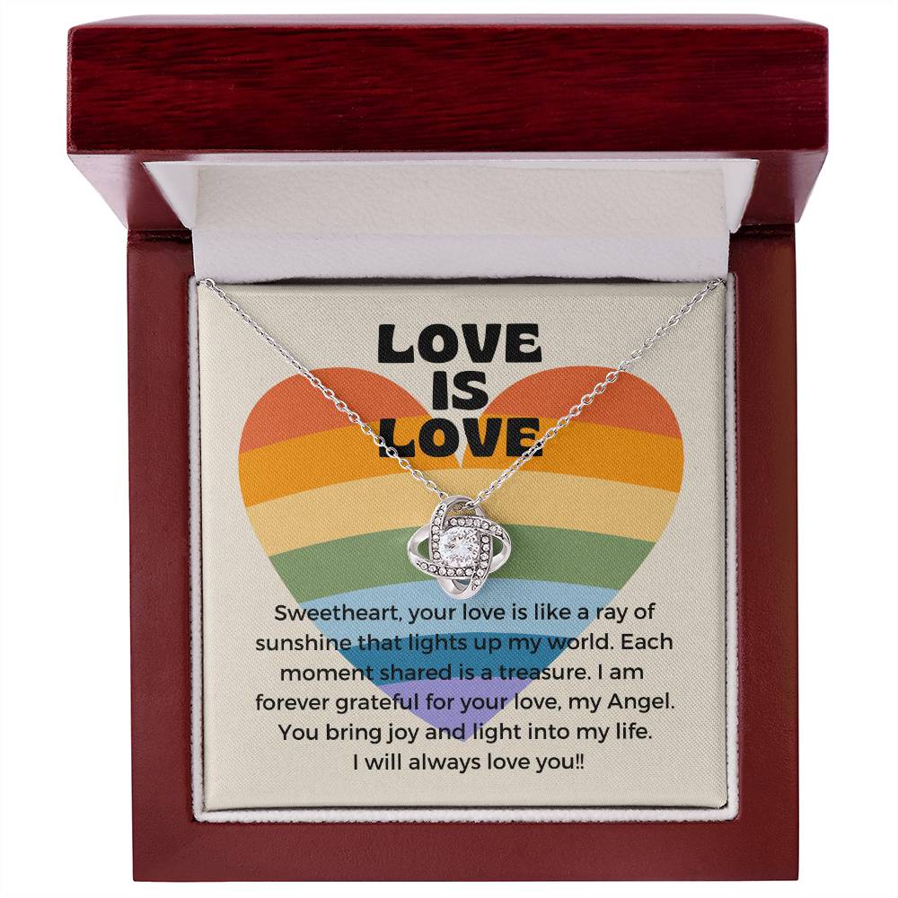 Love Is Love | Gleaming Forever Love Pendant: Mesmerizing Token of Eternal Devotion  💖🌈💍