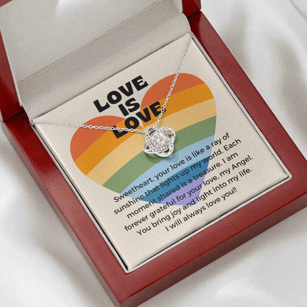 Love Is Love | Gleaming Forever Love Pendant: Mesmerizing Token of Eternal Devotion  💖🌈💍