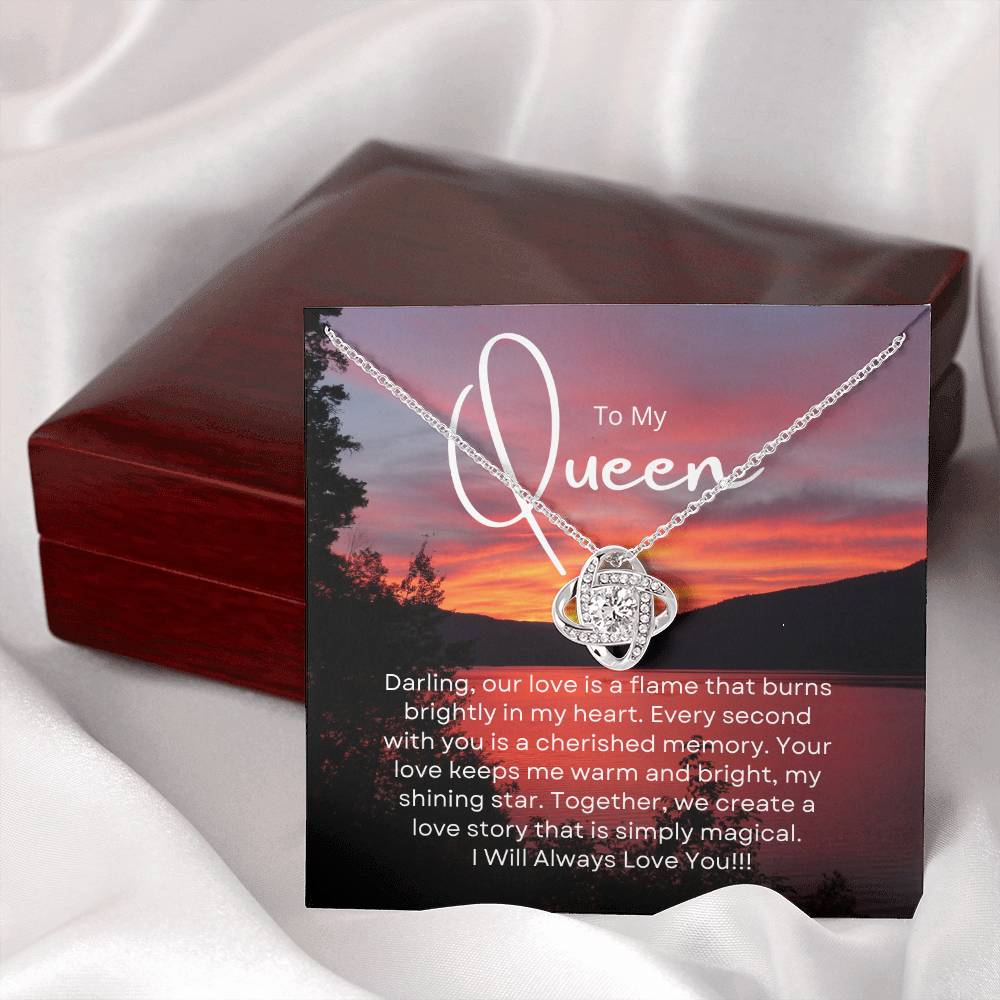 To My Queen | Serene Unity Pendant: Graceful Gift for Her 💞🍭💍