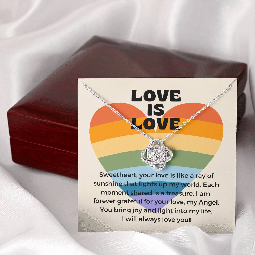 Love Is Love | Gleaming Forever Love Pendant: Mesmerizing Token of Eternal Devotion  💖🌈💍