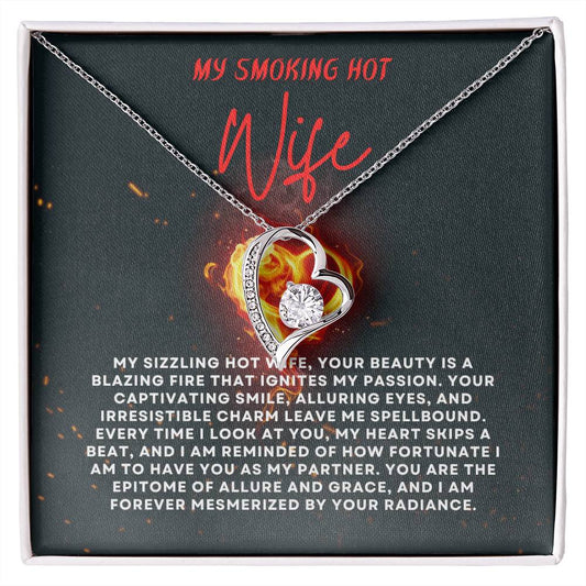 To My Wife | Enduring Devotion Pendant Necklace: Everlasting Love and Commitment 💖⌛️🔒