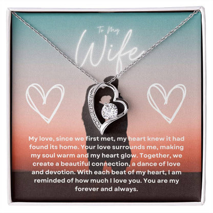 To My Wife | Radiant Forever Love Pendant: Shimmering Symbol of Eternal Affection 💞🌟🎁