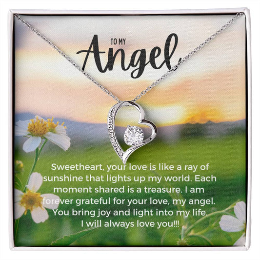 To My Angel | Enchanted Forever Love Necklace: Captivating Token of Affection 💘🎵🎁