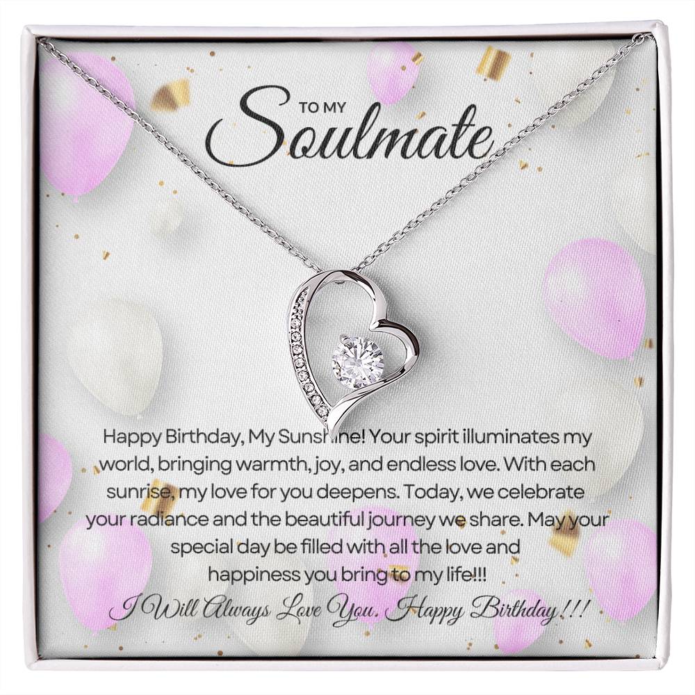 To My Love For Birthday | Radiant Heart Celebration Necklace 💝🎉🌟