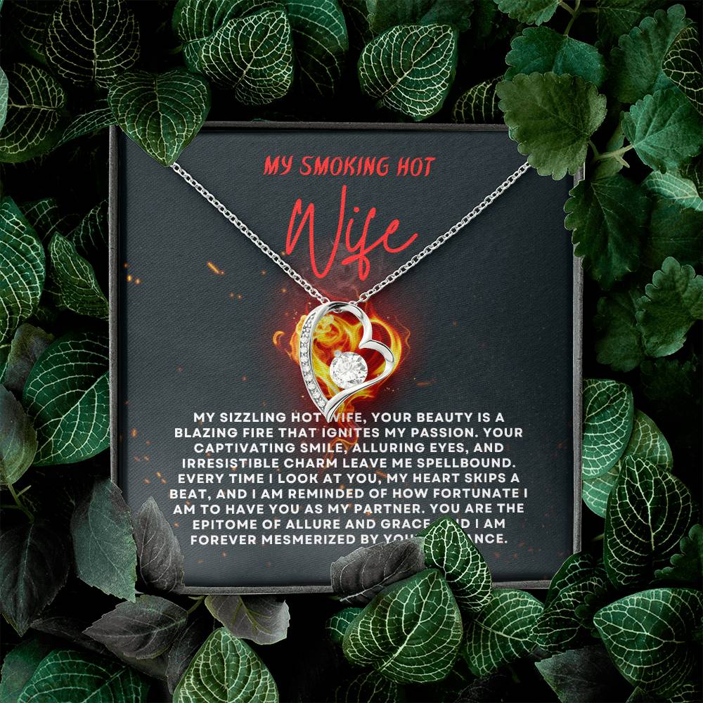 To My Wife | Enduring Devotion Pendant Necklace: Everlasting Love and Commitment 💖⌛️🔒