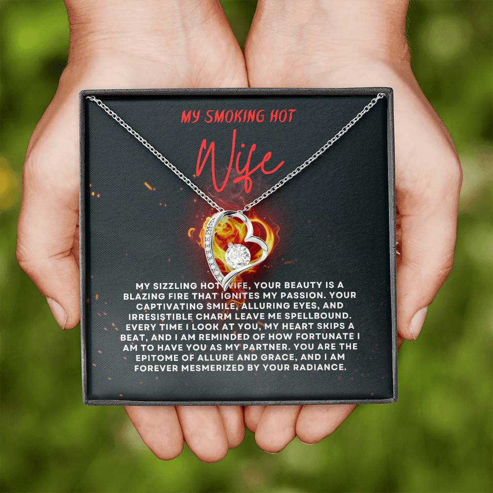 To My Wife | Enduring Devotion Pendant Necklace: Everlasting Love and Commitment 💖⌛️🔒