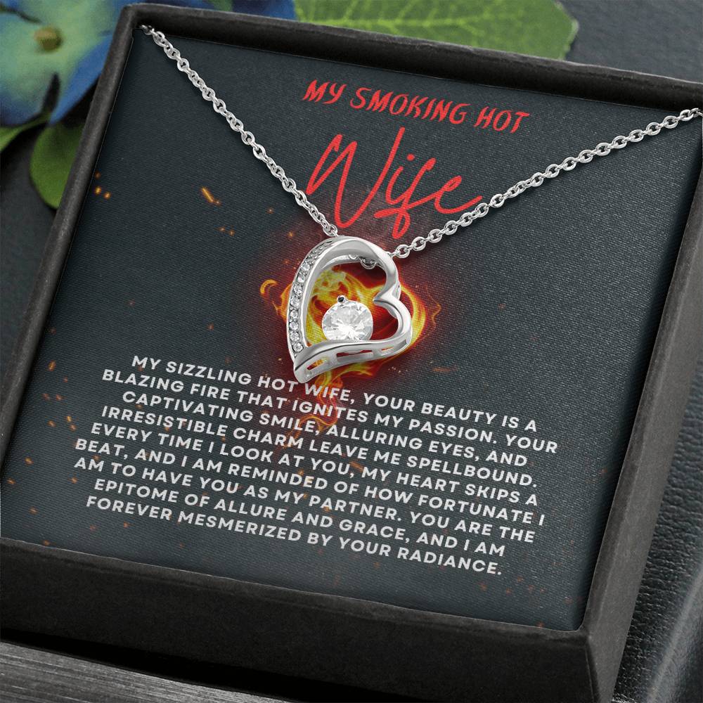 To My Wife | Enduring Devotion Pendant Necklace: Everlasting Love and Commitment 💖⌛️🔒
