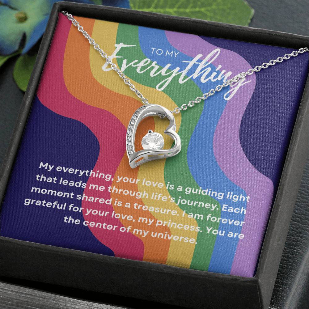 To My Everything | Sparkling Devotion Pendant Necklace: Forever Love Symbol💖🌈💎