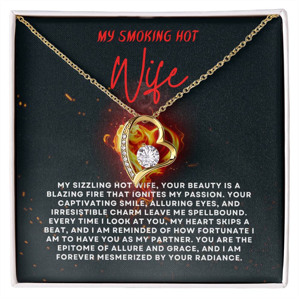 To My Wife | Enduring Devotion Pendant Necklace: Everlasting Love and Commitment 💖⌛️🔒