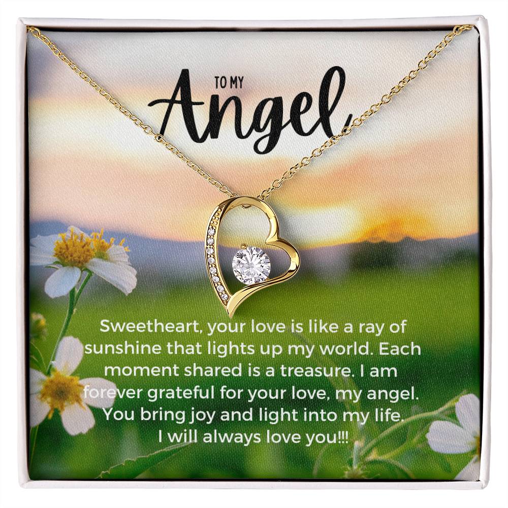 To My Angel | Enchanted Forever Love Necklace: Captivating Token of Affection 💘🎵🎁