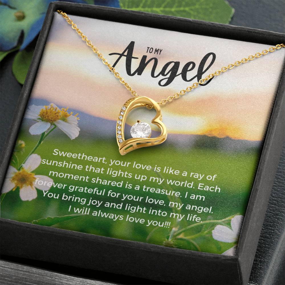 To My Angel | Enchanted Forever Love Necklace: Captivating Token of Affection 💘🎵🎁